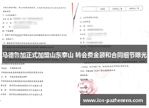 马德鲁加正式加盟山东泰山 转会费金额和合同细节曝光